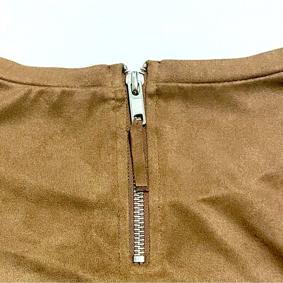 ZARA TRAFALUC Faux-Suede Crop Top - Picture 3 of 3